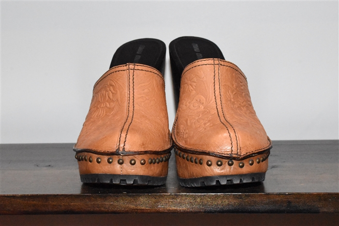 Oak Miu Miu Mules, size 9