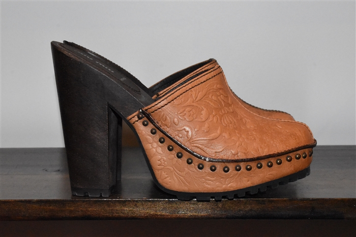 Oak Miu Miu Mules, size 9