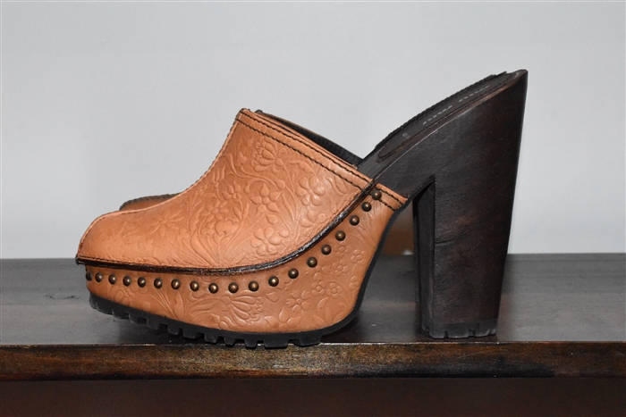 Oak Miu Miu Mules, size 9