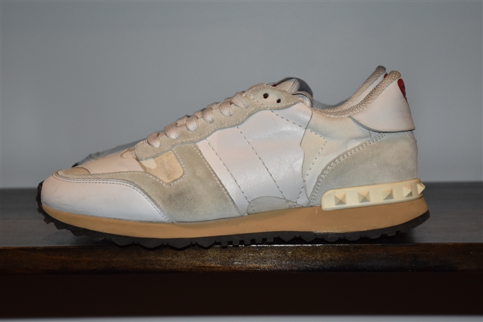 White Camo Valentino Sneaker, size 7.5