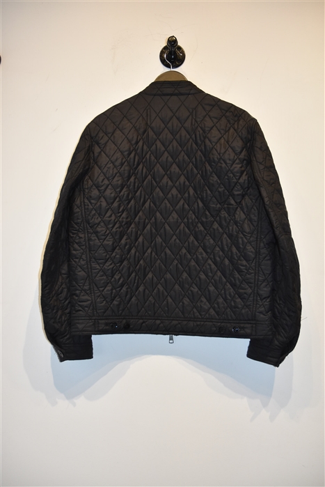 Basic Black Burberry Quilted Jacket, size XL