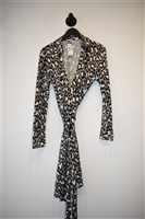 Animal Print Diane von Furstenberg Wrap Dress, size 14