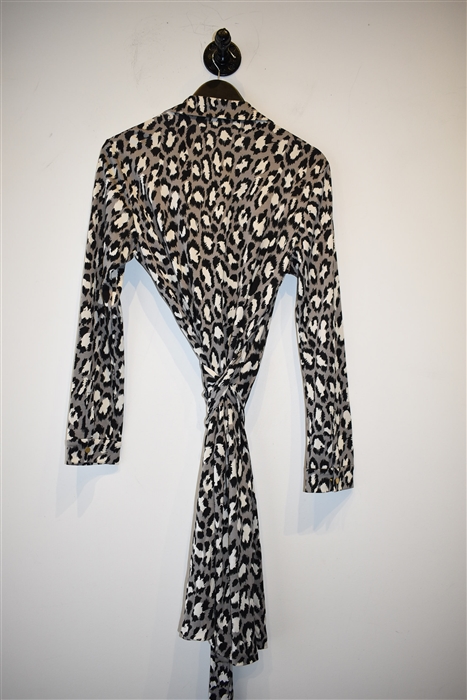 Animal Print Diane von Furstenberg Wrap Dress, size 14
