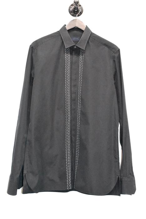 Black Lanvin Button Shirt, size L