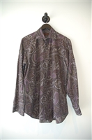 Paisley Etro Button Shirt, size M