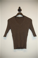 Dark Umber Marlowe Short-Sleeved Top, size XS