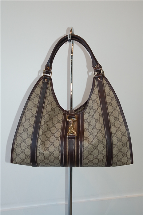 Monogram Gucci Hobo, size L