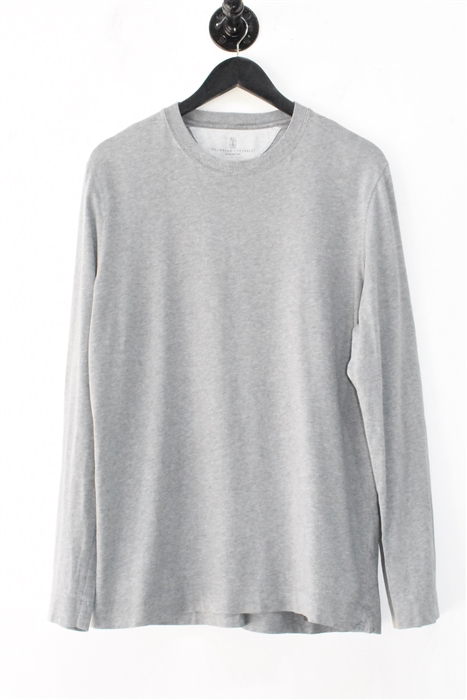 Heather Gray Brunello Cucinelli T-Shirt, size L