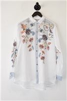 Bright White Johnny Was Button Shirt, size XS