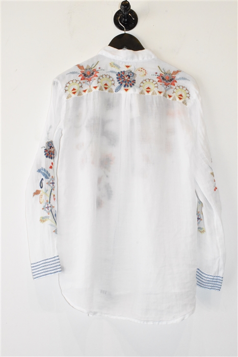 Bright White Johnny Was Button Shirt, size XS