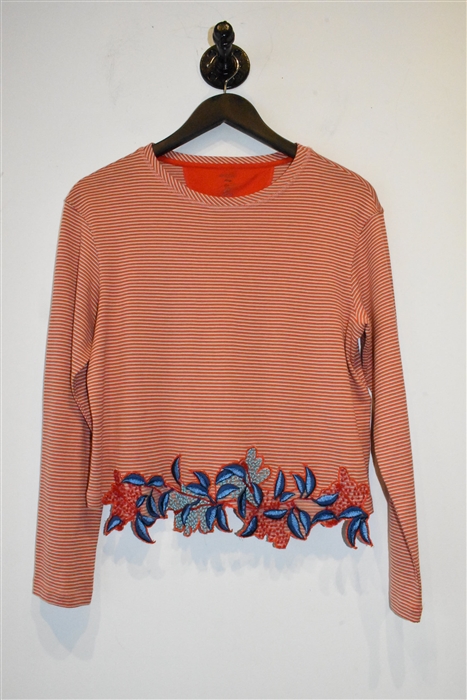 Orange Stripe Marc Cain Pullover, size M