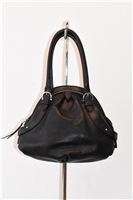 Black Leather Salvatore Ferragamo Handbag, size S