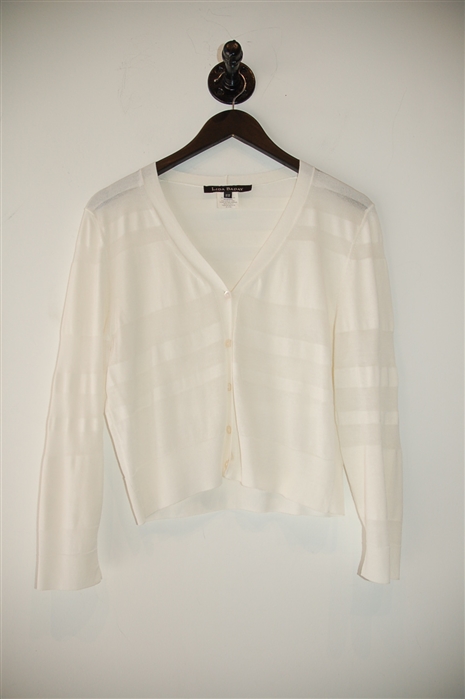 Bright White Lida Baday Cardigan, size M