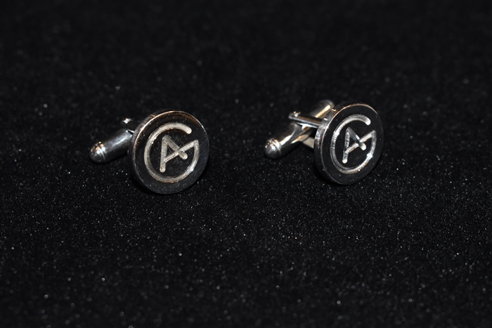 Sterling Silver Giorgio Armani Cufflinks, size O/S