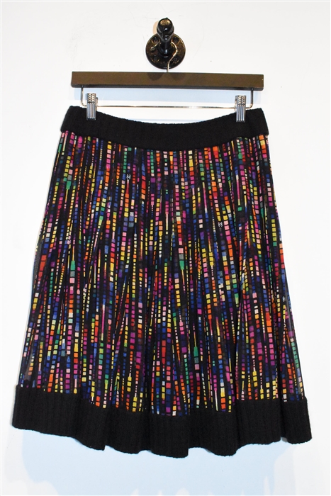 Rainbow Chanel A-Line Skirt, size 8