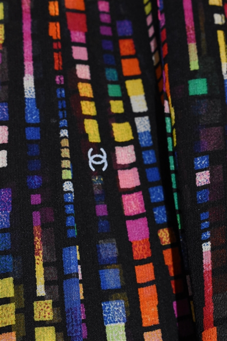 Rainbow Chanel A-Line Skirt, size 8