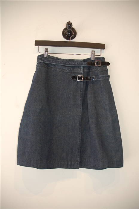 Dark Denim Chanel Denim Skirt, size 6