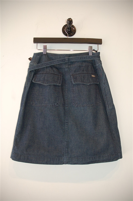 Dark Denim Chanel Denim Skirt, size 6