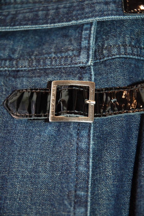 Dark Denim Chanel Denim Skirt, size 6