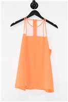 Neon Orange Helmut Lang Sleeveless, size L