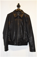 Black Leather The Kooples Leather Jacket, size S