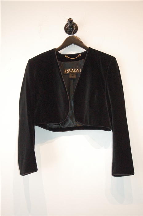 Black Velvet Escada Evening Jacket, size 10