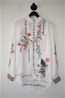 Bright White Johnny Was Button Shirt, size M