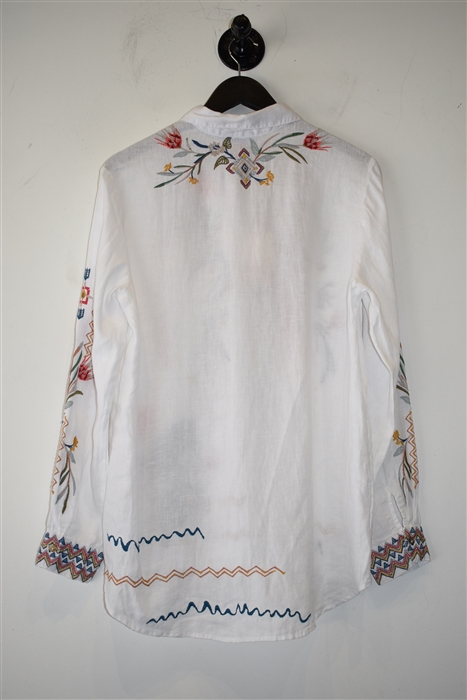Bright White Johnny Was Button Shirt, size M