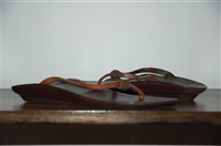 Dark Leather Saint Laurent Sandal, size 9.5