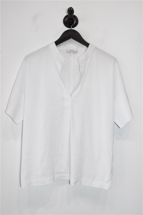 Bright White Vince Short-Sleeved Top, size S