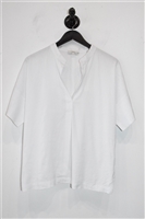 Bright White Vince Short-Sleeved Top, size S