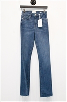 Faded Denim Frame Flare-Leg Jeans, size 26