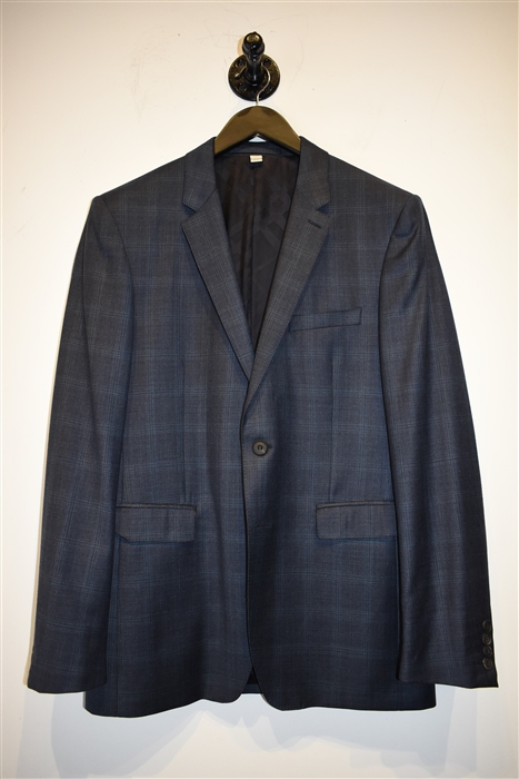 Navy Check Burberry Two-Piece Suit, size 40
