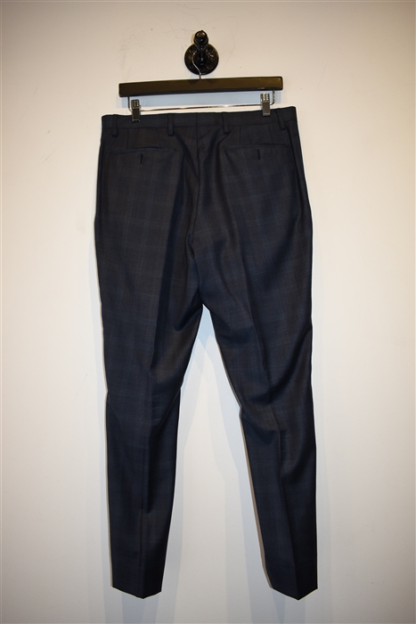 Navy Check Burberry Two-Piece Suit, size 40
