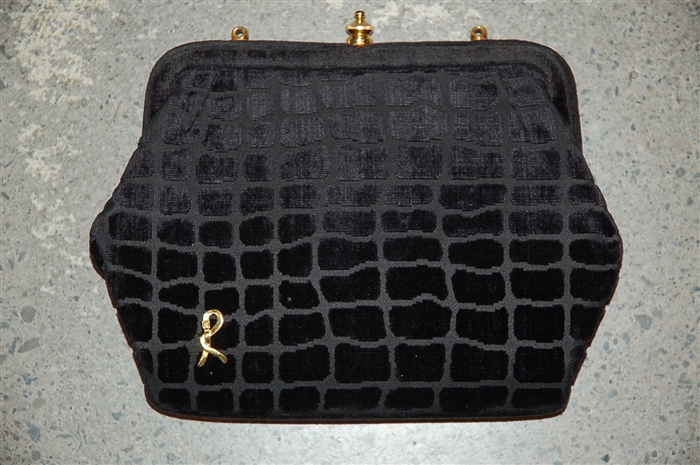 Black Velvet Roberta Di Camerino - Vintage Clutch, size S