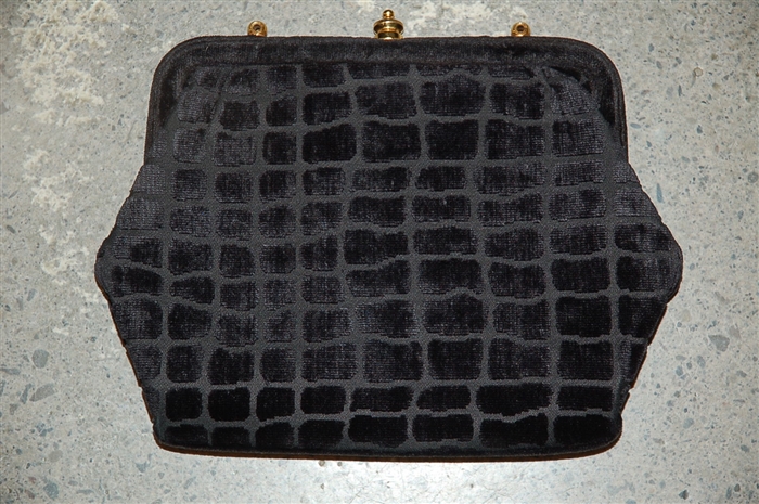Black Velvet Roberta Di Camerino - Vintage Clutch, size S