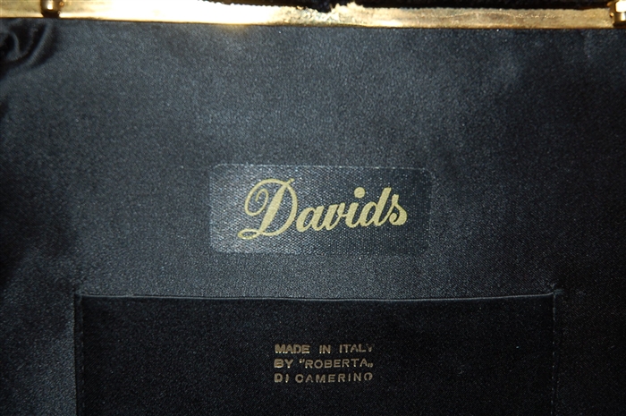 Black Velvet Roberta Di Camerino - Vintage Clutch, size S