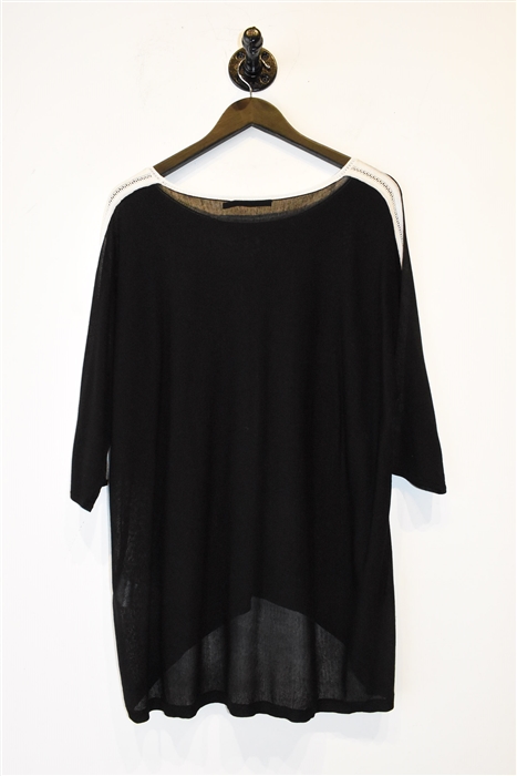 Black Seventy Short-Sleeved Top, size 6