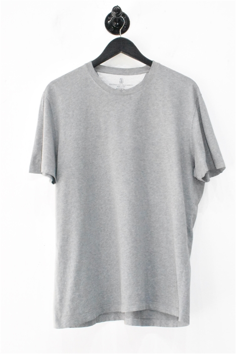 Heather Gray Brunello Cucinelli T-Shirt, size L