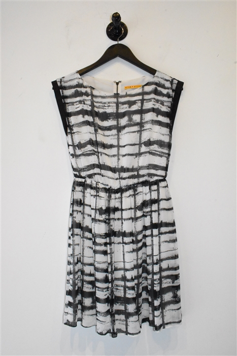 White & Black Alice + Olivia Mini Dress, size XS