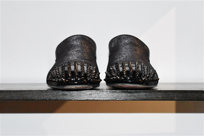 Sparkly Black Christian Louboutin Loafer, size 12