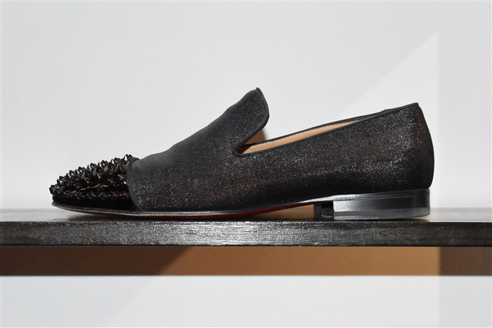 Sparkly Black Christian Louboutin Loafer, size 12