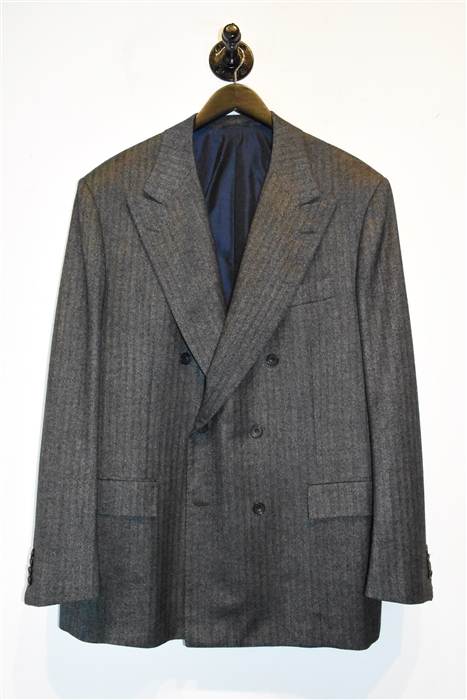 Herringbone Kiton Two-Piece Suit, size 46