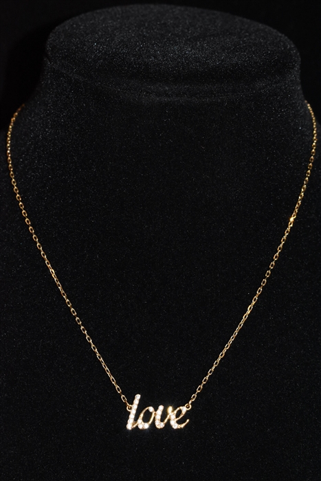 Gold Swarovski Necklace, size O/S