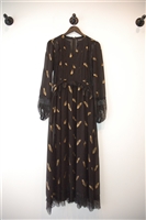 Black & Gold The Kooples A-Line Dress, size M