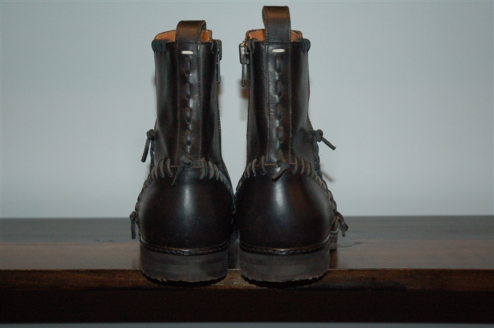 Black Leather Maison Margiela Boots, size 11
