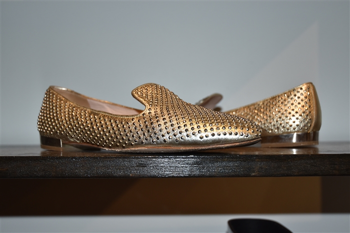 Gold Miu Miu Slippers, size 7