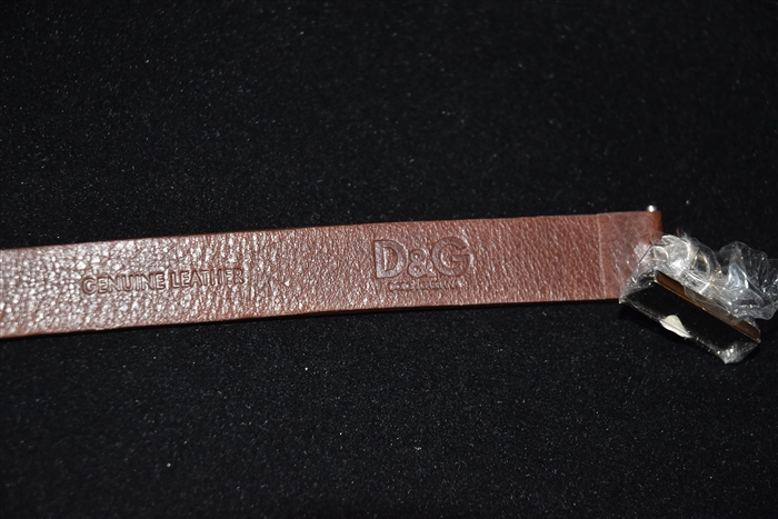 Dark Leather D&G - Dolce & Gabbana Bracelet, size O/S