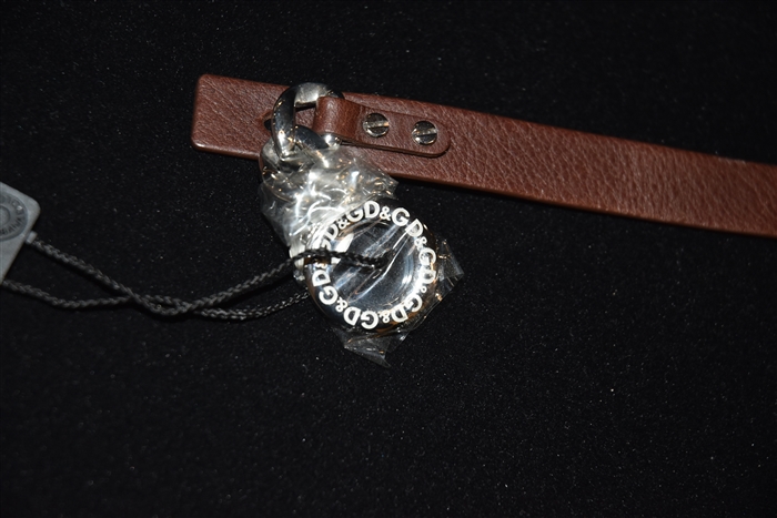 Dark Leather D&G - Dolce & Gabbana Bracelet, size O/S