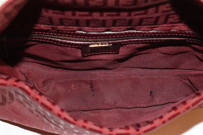 Dark Red Fendi Shoulder Bag, size S